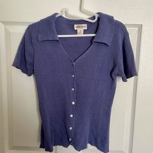 Vintage Short Sleeved Collared Cardigan